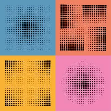 Halftone patterns Stock Illustration