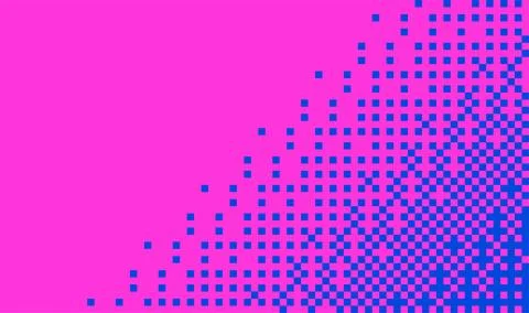 Halftone Pixel Dithering Square Tiles Pattern. Vintage 8-bit Game Background Stock Illustration