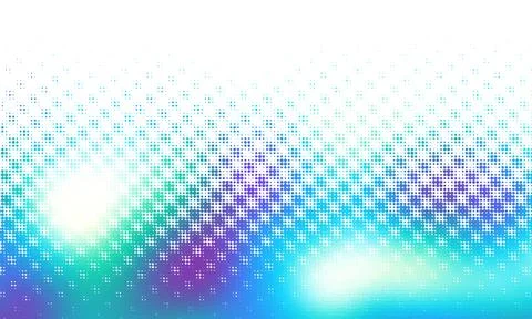 Halftone pixelated gradient background. Faded square particles texture. Disso Stock Illustration