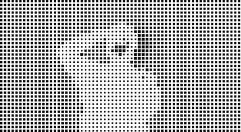 Halftone portrait of a man Stock Illustration