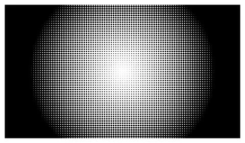 Halftone radial gradient pattern expanding light effect Illustrazione stock
