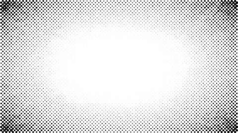 Halftone radial gradient texture. Comic style grain background. Faded textured Illustrazione stock