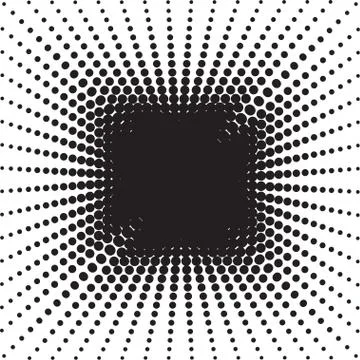 Halftone radial pattern background. Vector dots texture retro. A Stock Illustration