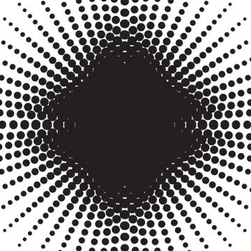 Halftone radial pattern background. Vector dots texture retro. A Stock Illustration