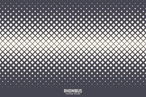 Halftone Rhombus Pattern Vector Abstract Geometric Technology Background Illustrazione stock