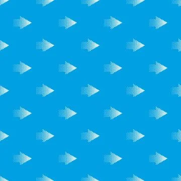 Halftone rigth arrow pattern vector seamless blue Stock Illustration