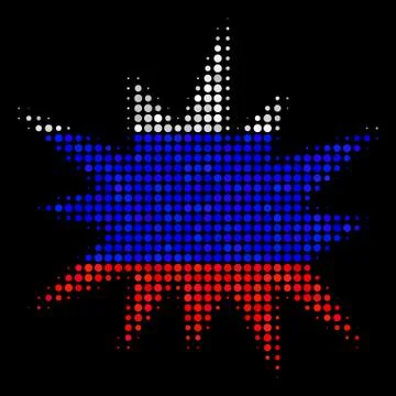 Halftone Russian Bang Icon Illustrazione stock
