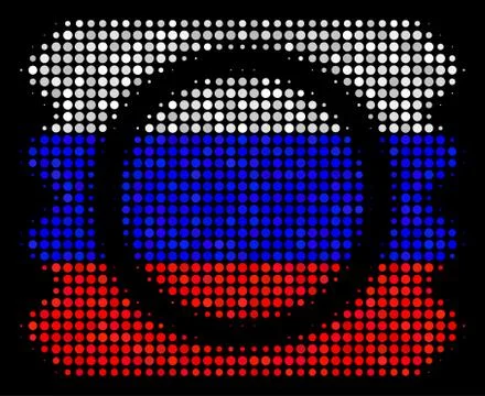 Halftone Russian Condom Package Icon Stock-Illustration