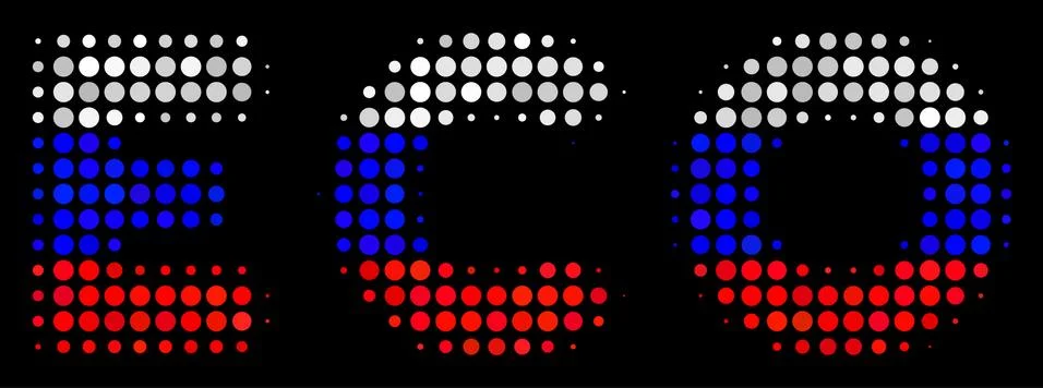 Halftone Russian Eco Text Icon イラスト素材