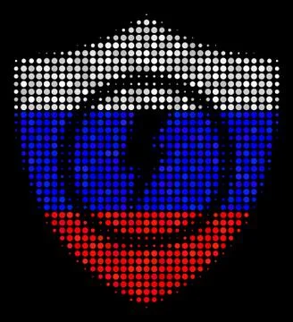 Halftone Russian Electric Guard Icon イラスト素材
