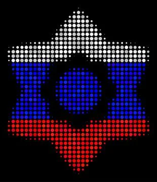 Halftone Russian Flower Icon Stock Illustration