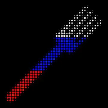 Halftone Russian Fork Icon イラスト素材
