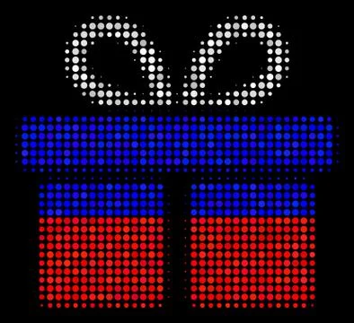 Halftone Russian Gift Icon 스톡 일러스트
