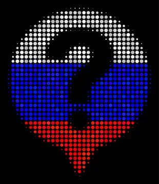 Halftone Russian Help Balloon Icon Stock Illustration