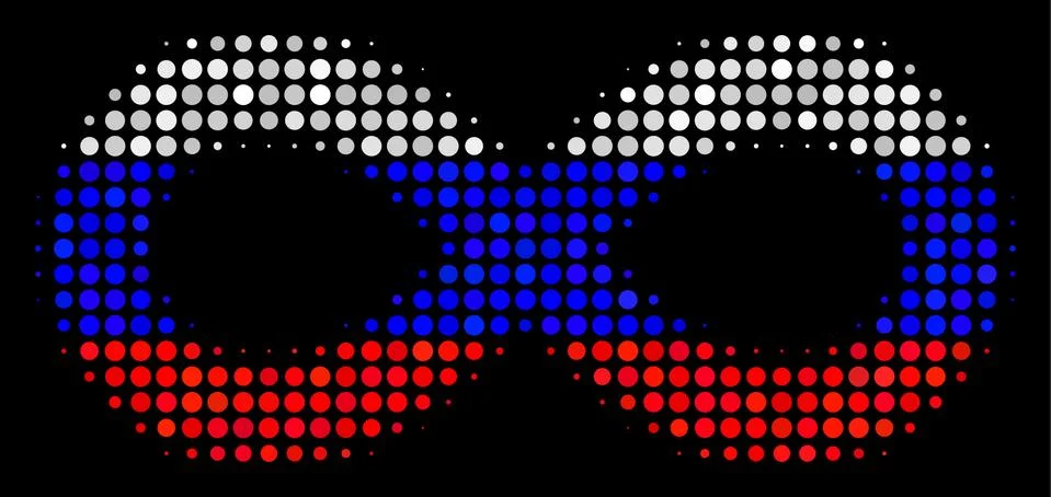 Halftone Russian Infinity Icon Stock Illustration