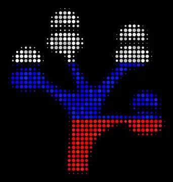 Halftone Russian Money Tree Icon イラスト素材