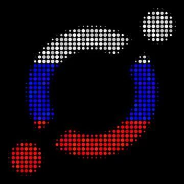 Halftone Russian Node Link Icon Illustrazione stock