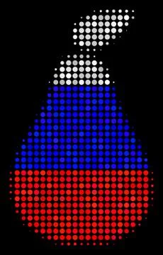 Halftone Russian Pear Icon Stock Illustration