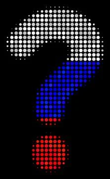 Halftone Russian Question Icon Stock Illustration