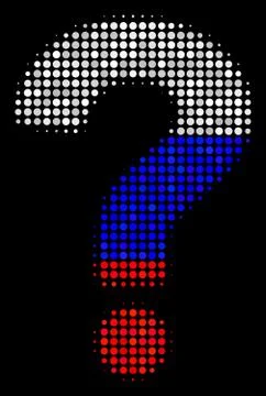 Halftone Russian Question Icon Stock Illustration