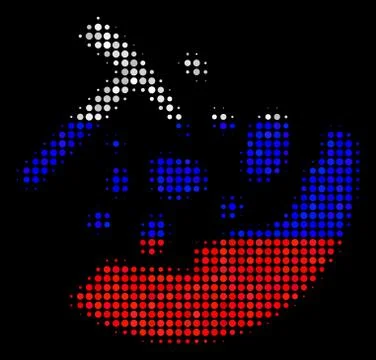 Halftone Russian Rocks Mining Icon イラスト素材