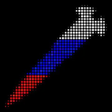 Halftone Russian Screw Icon Stock Illustration