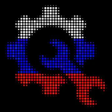 Halftone Russian Service Tools Icon イラスト素材