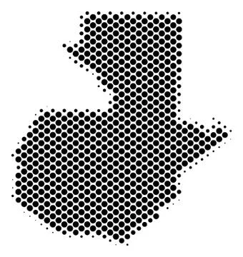 Halftone Schematic Guatemala Map Stock Illustration