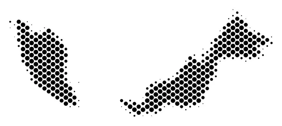 Halftone Schematic Malaysia Map 库存插图
