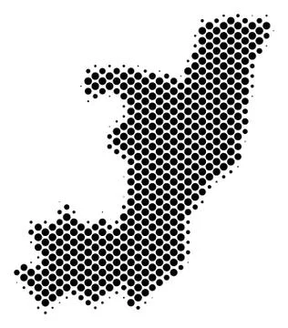 Halftone Schematic Republic Of The Congo Map 库存插图