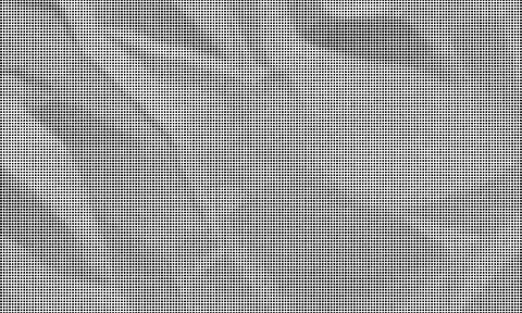 Halftone screen pattern with black square dots on white background for crea.. Illustrazione stock