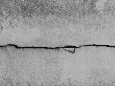 Halftone screen wall texture with a deep horizontal crack, grunge pattern o.. Stock-Fotos
