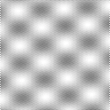 Halftone seamless pattern with black diamonds on white background for geome.. Illustrazione stock