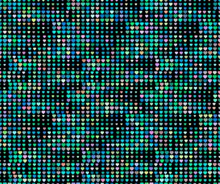 Halftone seamless pattern, dotted backdrop with heart pop art style. St. Vale 스톡 일러스트