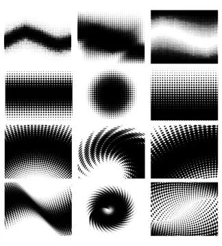 Halftone set Stock Illustration