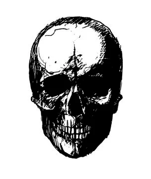 Halftone skull. Design element. Invitation, party. Mosaic, perforation, grung 스톡 일러스트