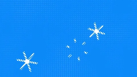 Halftone Snowflakes Stock Footage 258135756