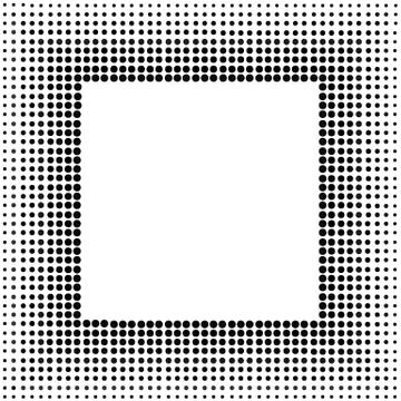 Halftone sqaure frame Stock Illustration