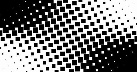 Halftone square background texture. Black and White. Pop Art. Video stock 100553455