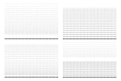 Halftone Square Dot Gradient Vector Backgrounds Set Stock Illustration