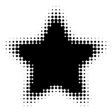 Halftone star design element Stock Illustration