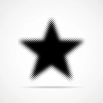 Halftone star icon. Vector illustration. Stock Illustration