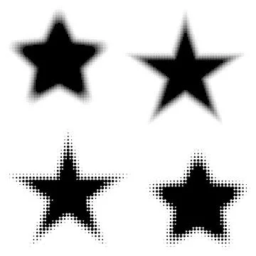 Halftone stars design element Stock Illustration