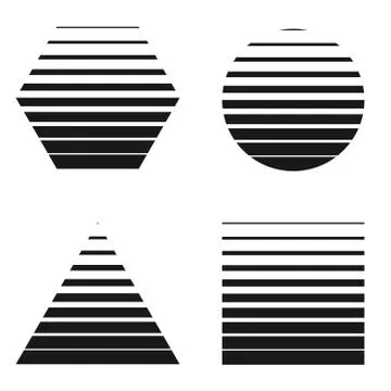 Halftone stripes design elements. Stock Illustration