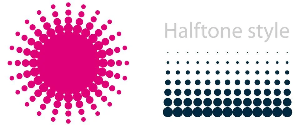 Halftone style Stock Illustration