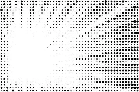 Halftone Sunburst Abstract Dot Pattern Stock Illustration