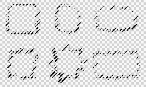 Halftone text placeholders, dotted speech bubbles Stock Illustration