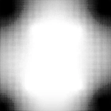 Halftone texture with dots from edges. Stock Illustration