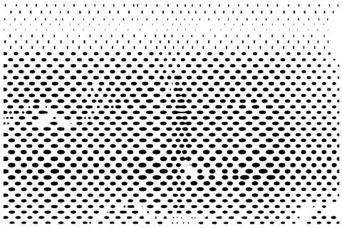 Halftone texture engraved in hipster style on halftone background. Vintage Stock Illustration