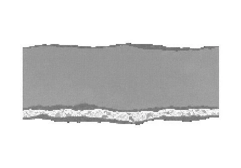Halftone texture paper tear with grainy black dots and distressed worn edge.. Stock Illustration